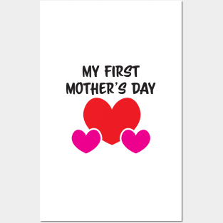 My First Mother's day mother of twin girls Posters and Art